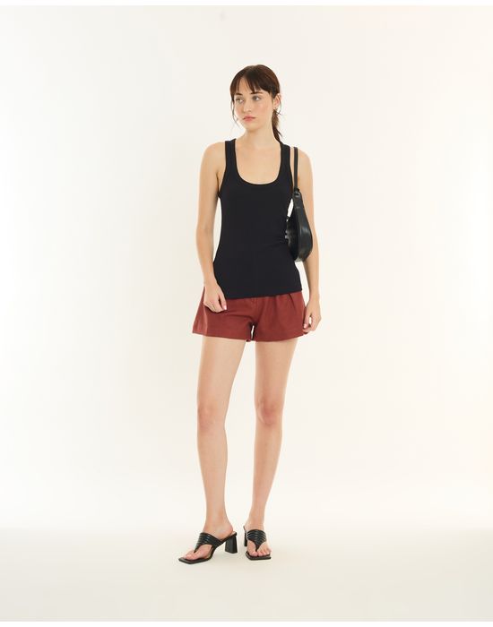 Camiseta fenda red preto