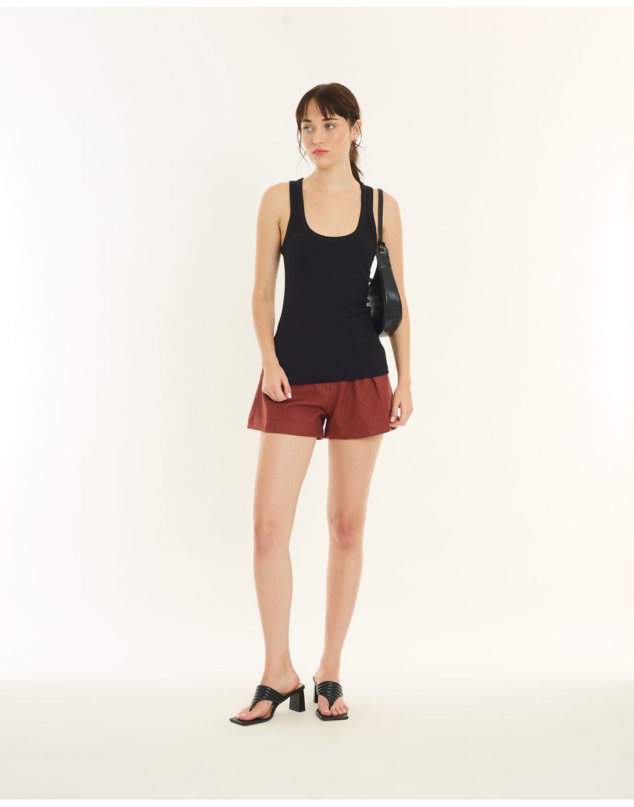 Camiseta fenda red preto