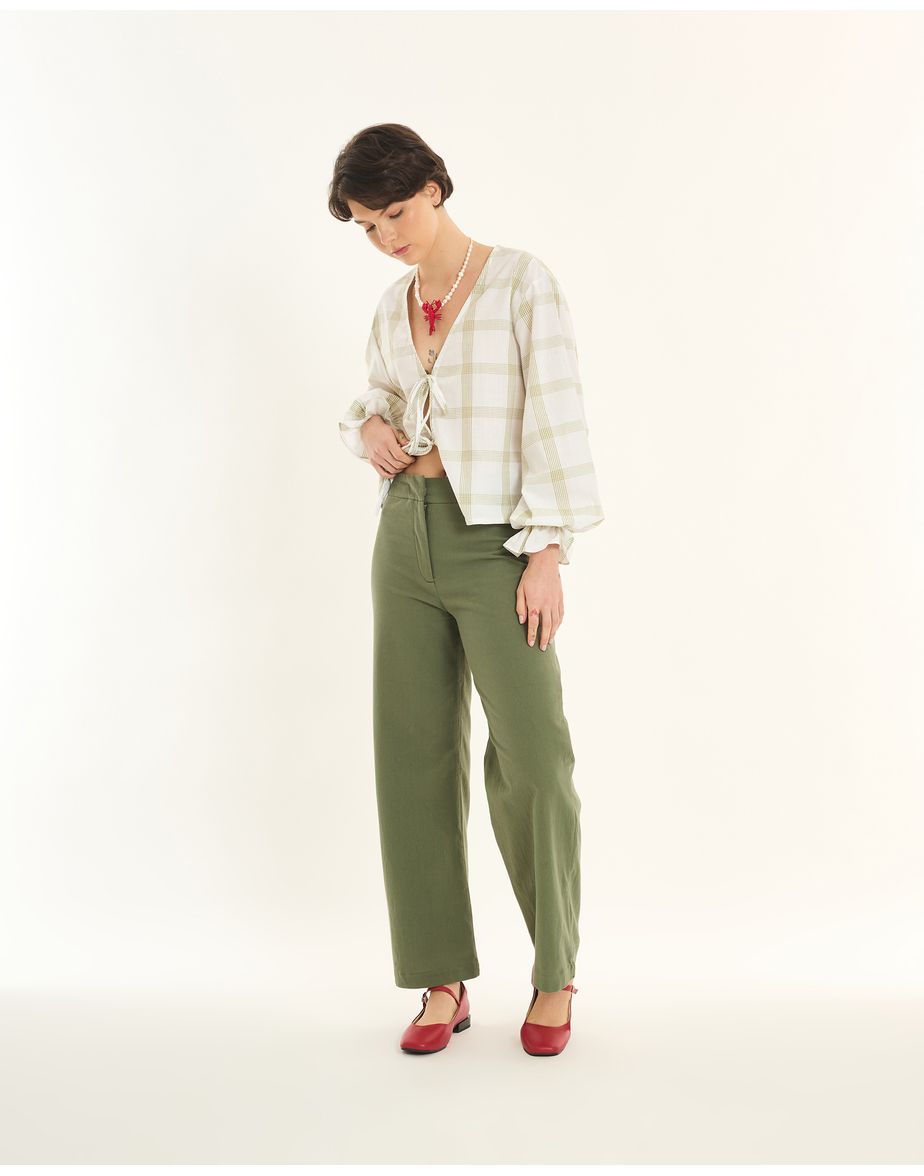 Calca cotton inv verde