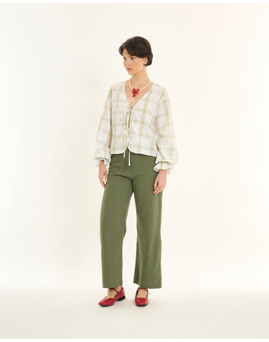 Calca cotton inv verde