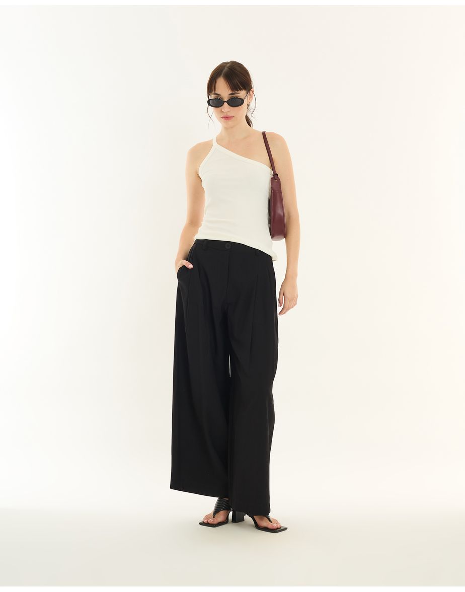 calça pregas ver preto