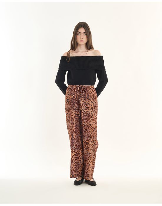 Calça onça inv estampado