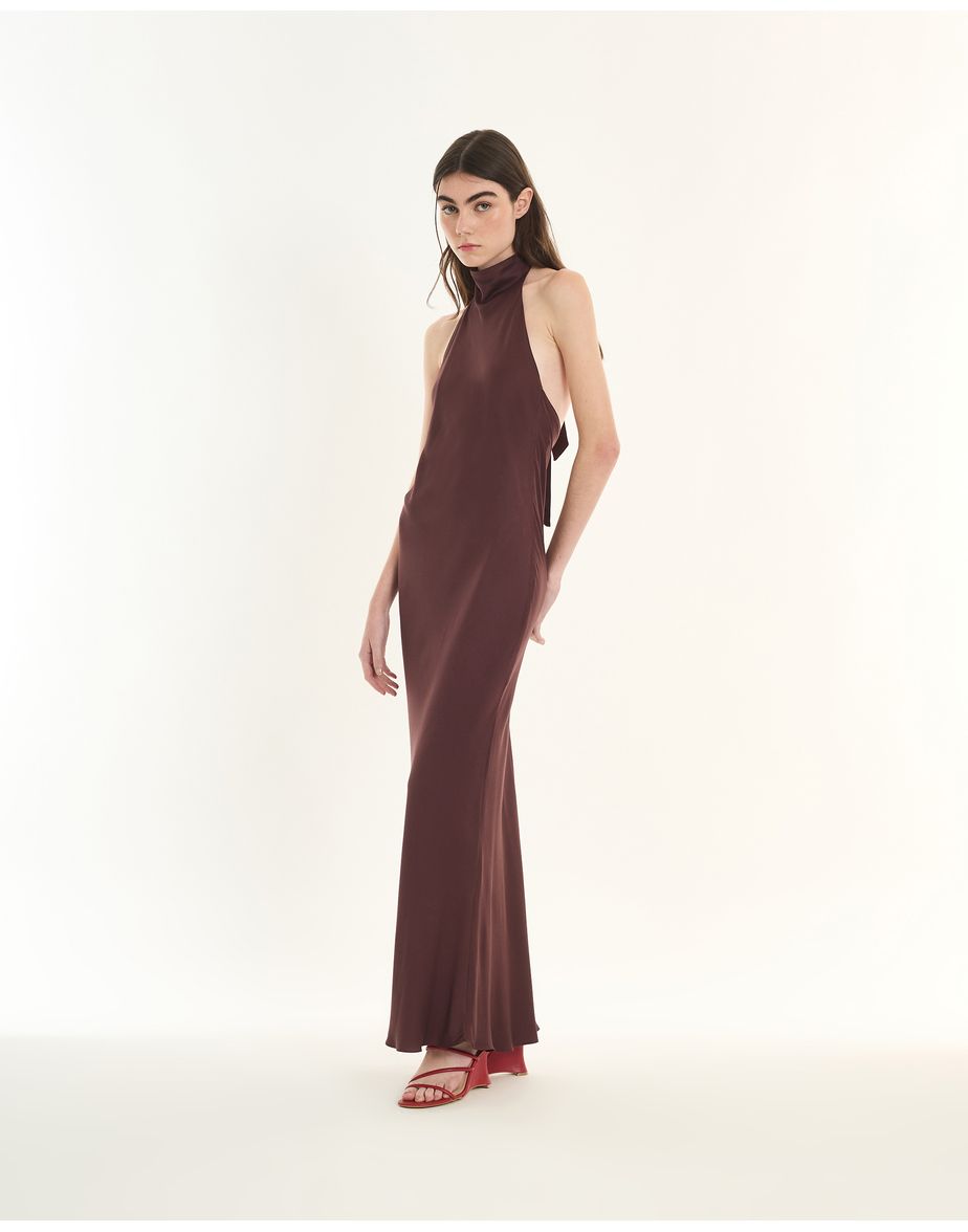 Vestido frente inv marrom