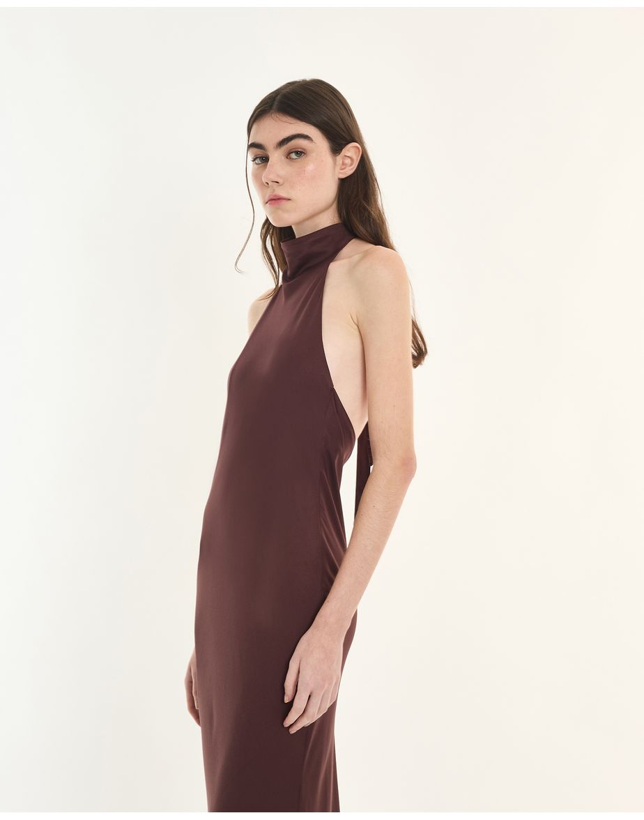 Vestido frente inv marrom