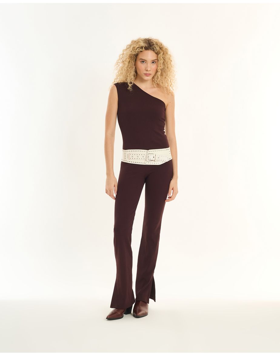 Blusa bandage inv marrom
