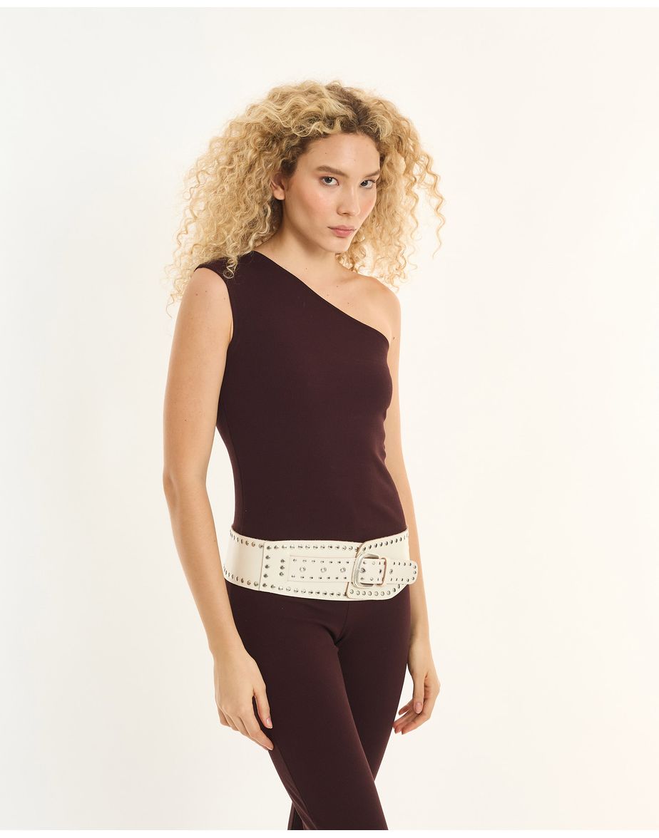 Blusa bandage inv marrom