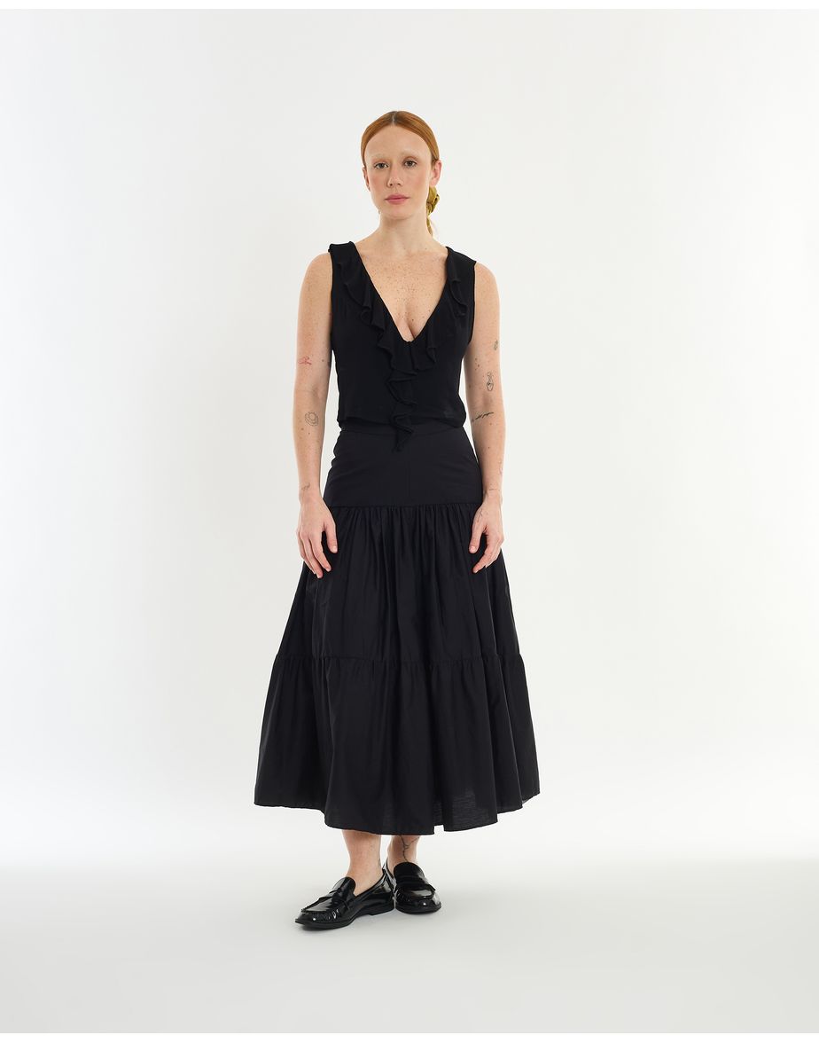 Blusa babados lie preto
