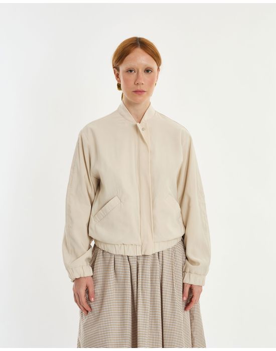 Casaco track lie off-white