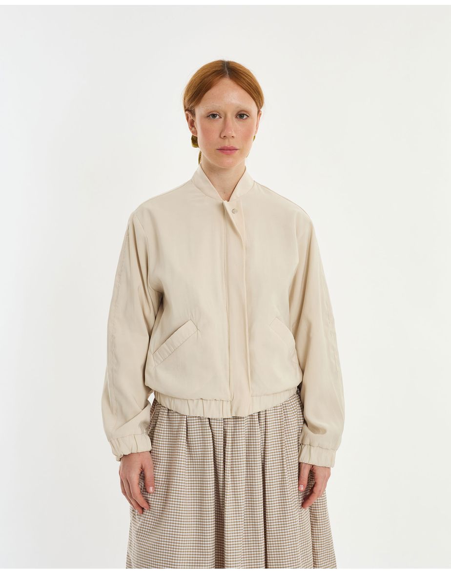 Casaco track lie off-white