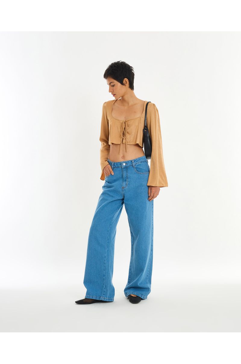Blusa amarração gru bege