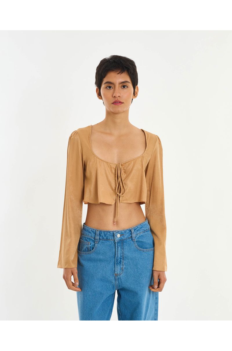 Blusa amarração gru bege
