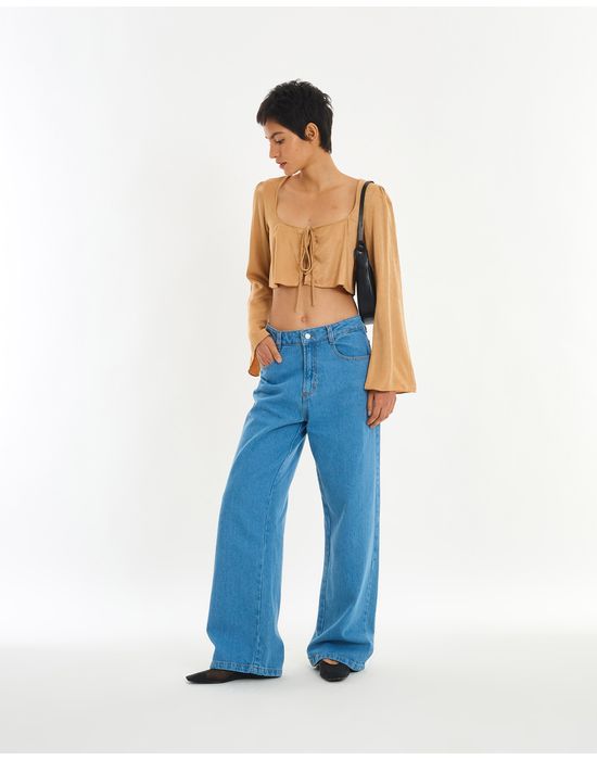 Blusa amarração gru bege
