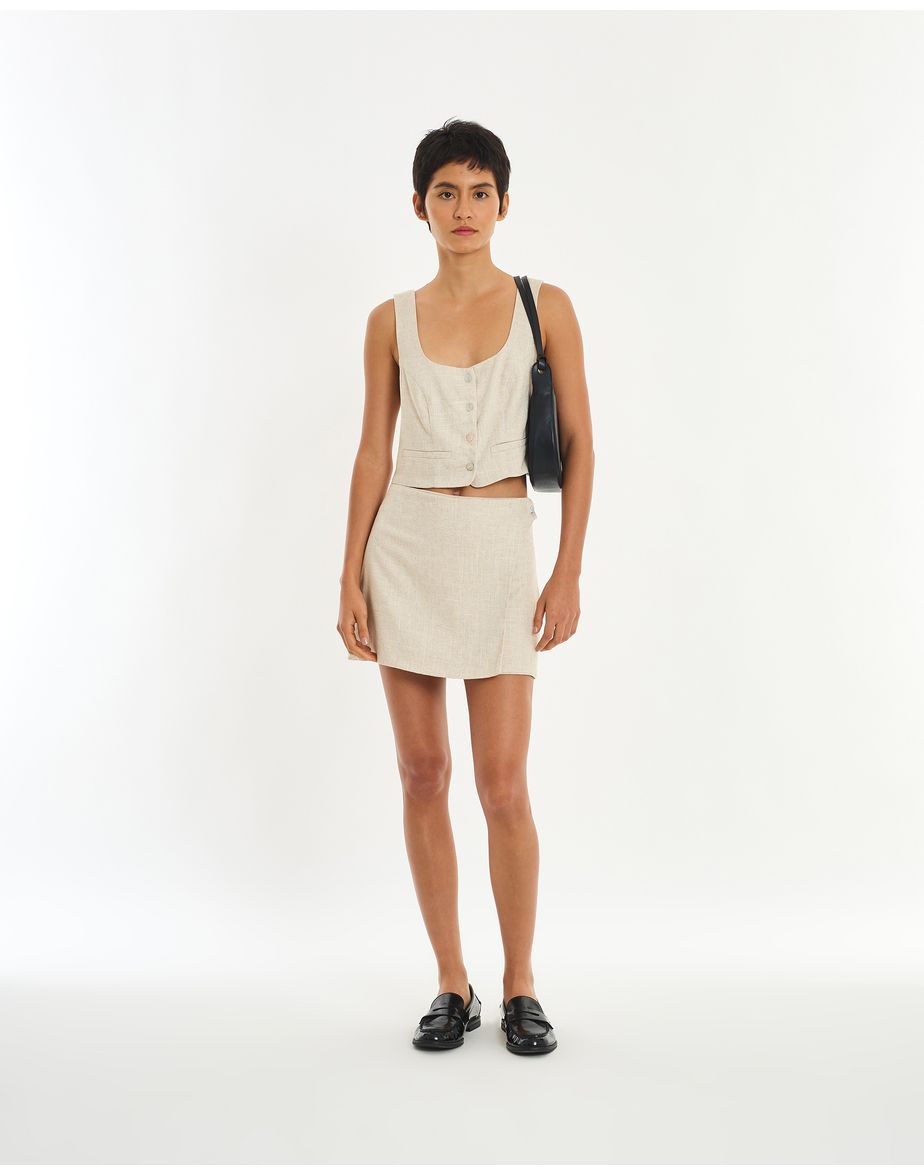 Blusa colete zen bege