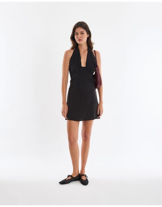 Vestido bojo min preto