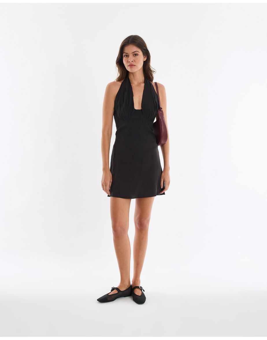 Vestido bojo min preto
