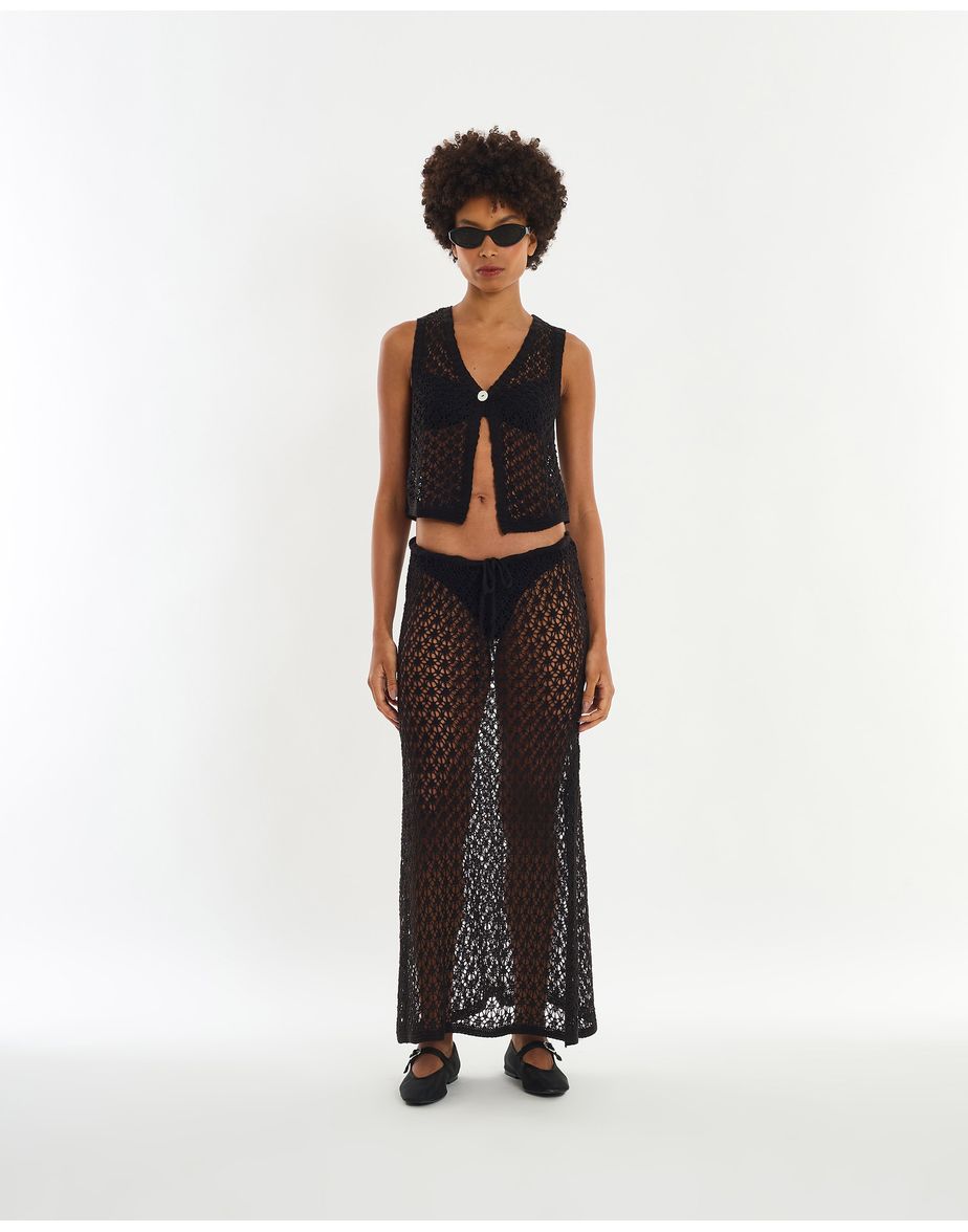 Blusa tricot sol preto