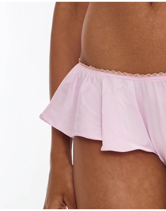 Calcinha cetim lov rosa