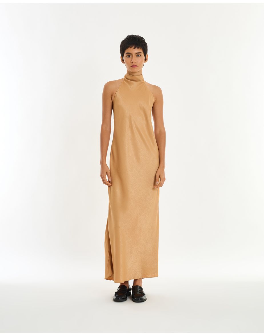 Vestido frente vie bege