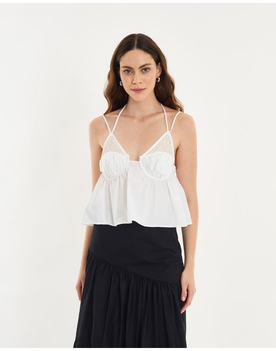 Top bojo pin branco