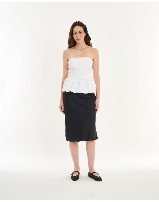 Blusa balonê pin branco