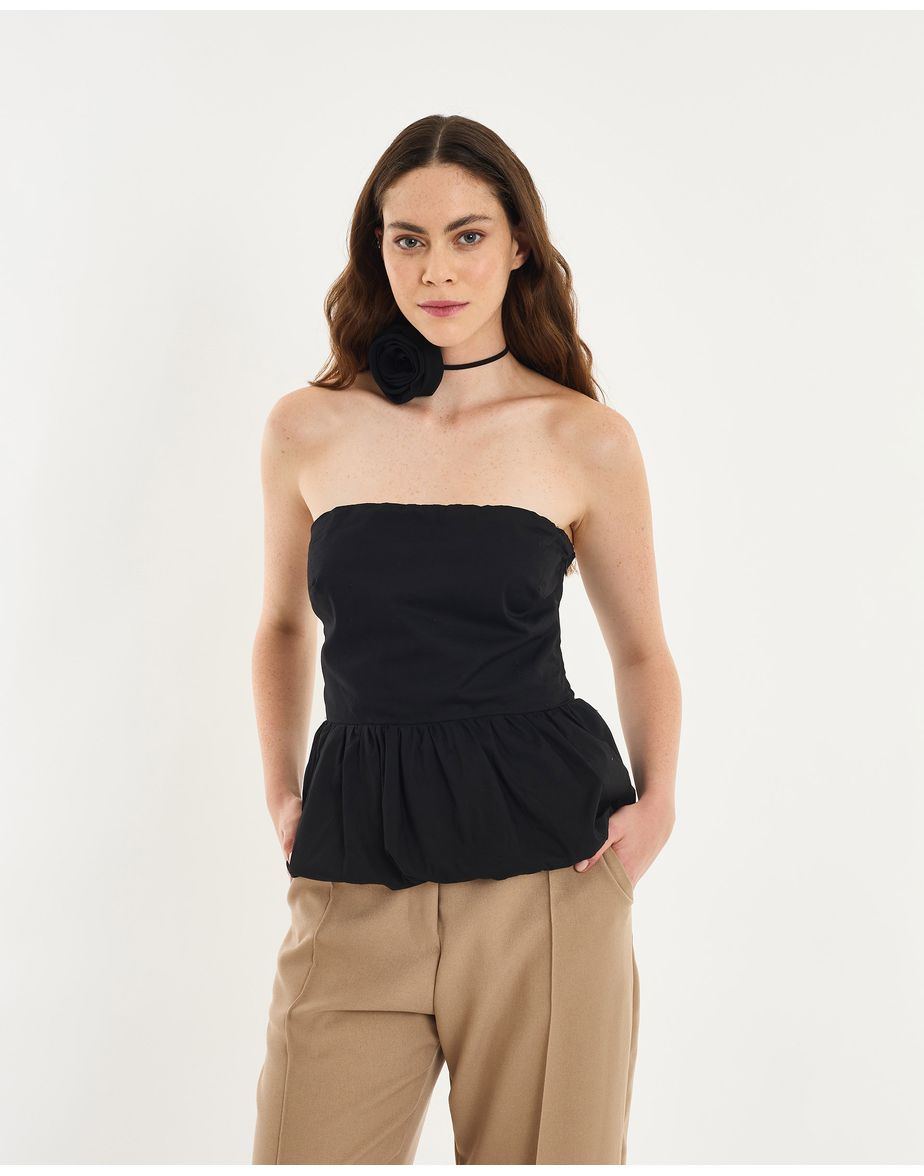 Blusa balonê pin preto