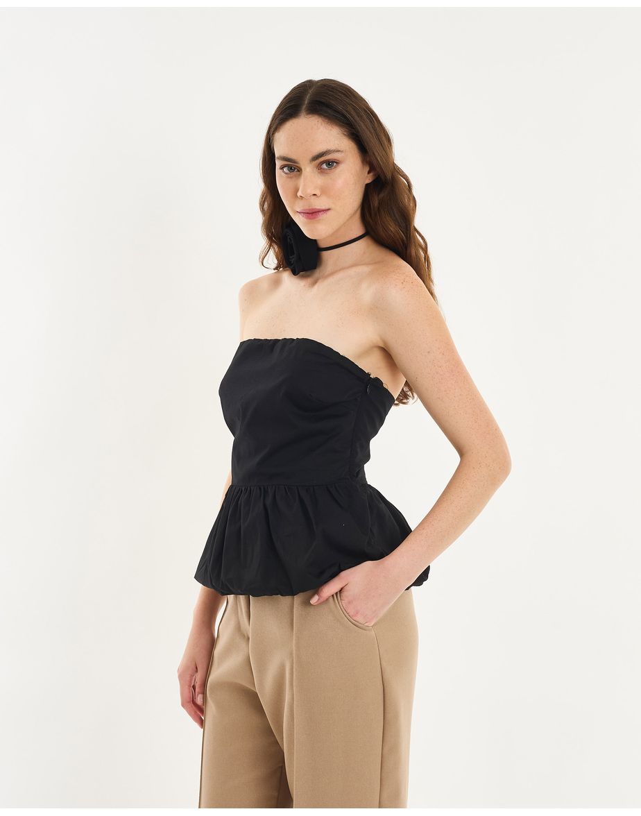 Blusa balonê pin preto