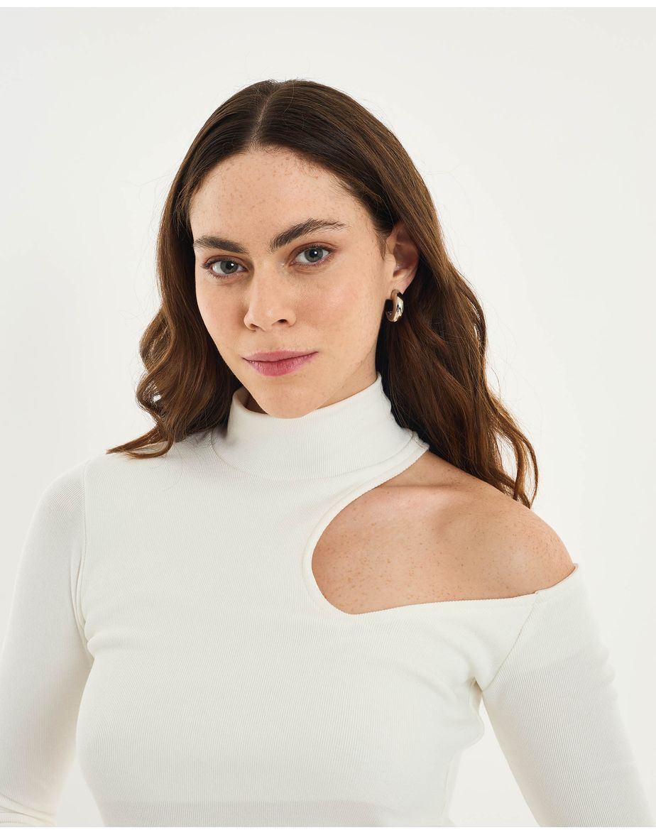 Blusa vazada mob off-white