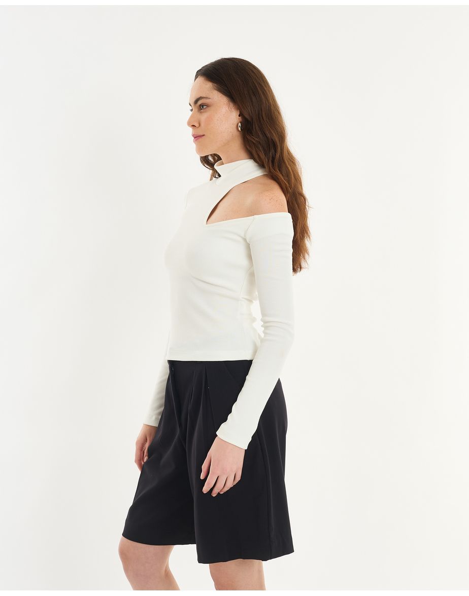 Blusa vazada mob off-white