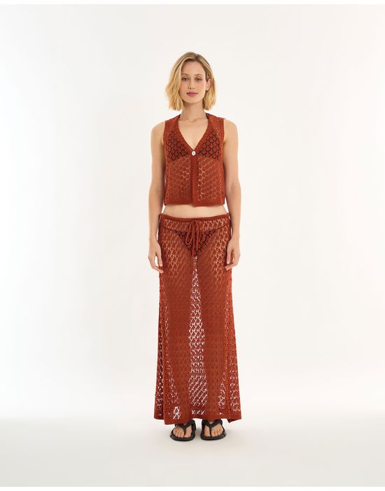 Blusa tricot alt marrom