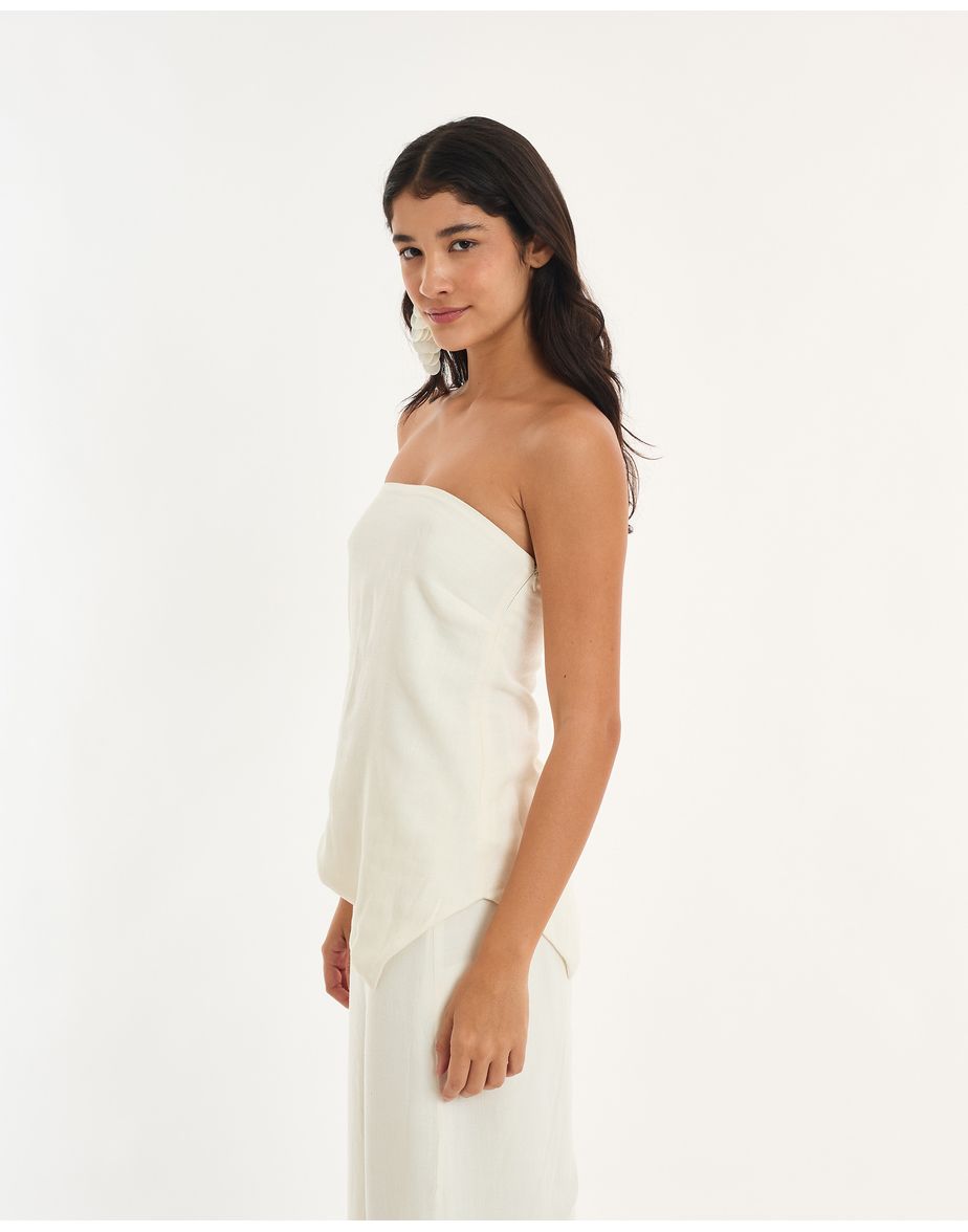 Blusa coluna alt off-white