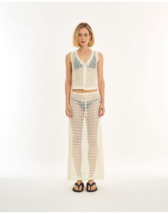 Saia tricot alt off-white