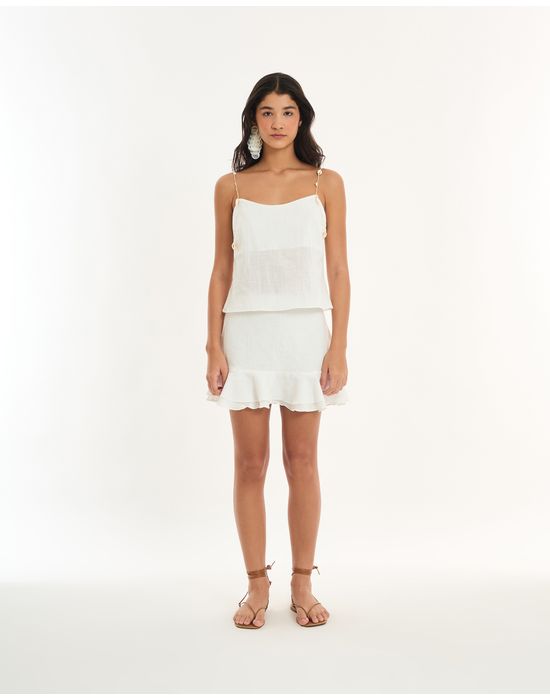 Blusa conchas alt off-white
