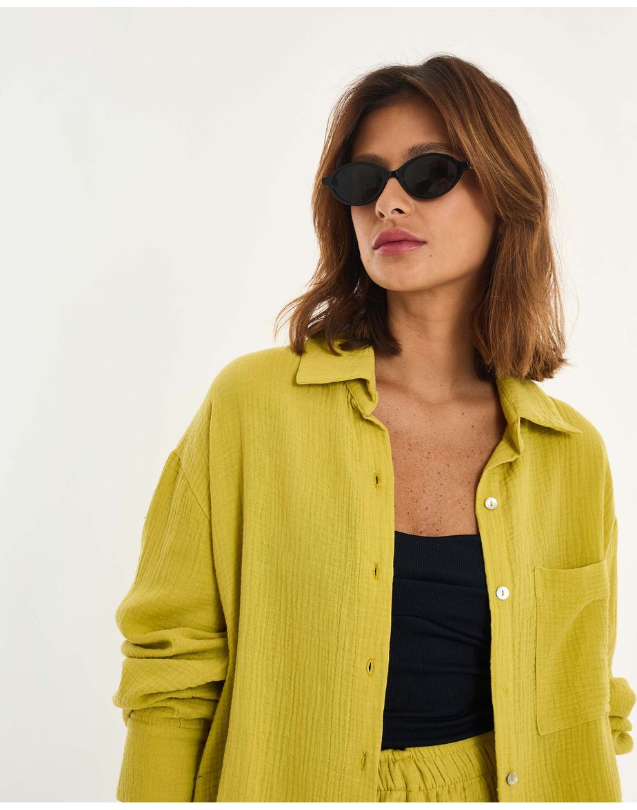Camisa natural alt verde