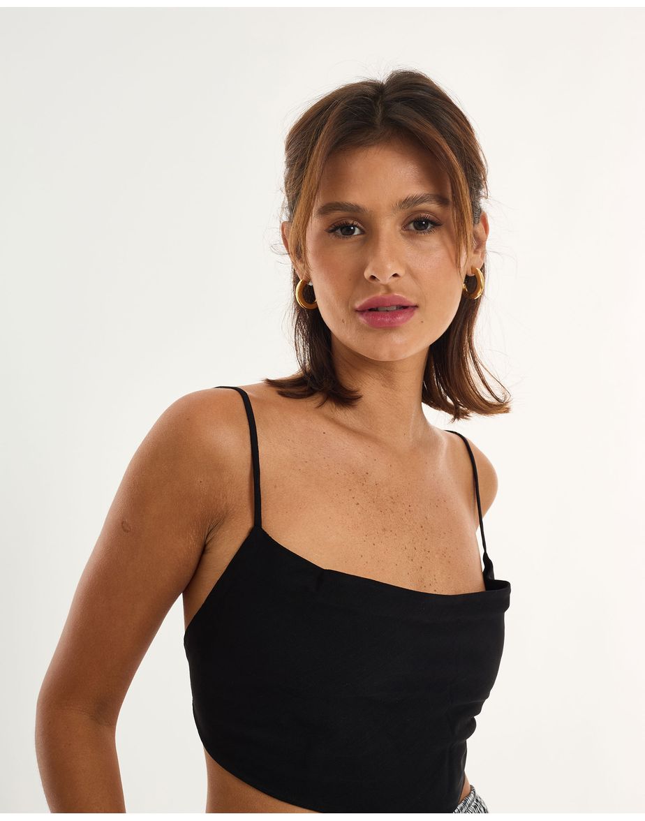 Top degagê alt preto