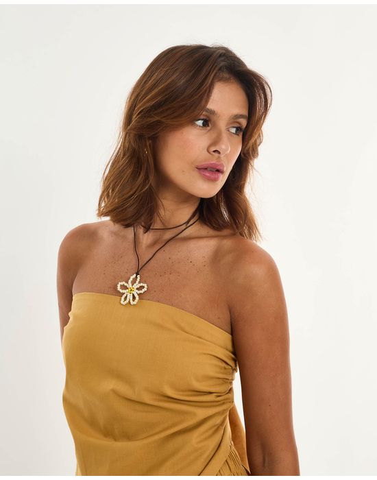 Top lenço alt bege