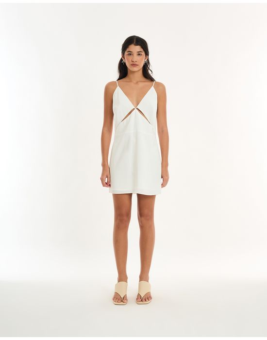 Vestido enviesado alt off-white