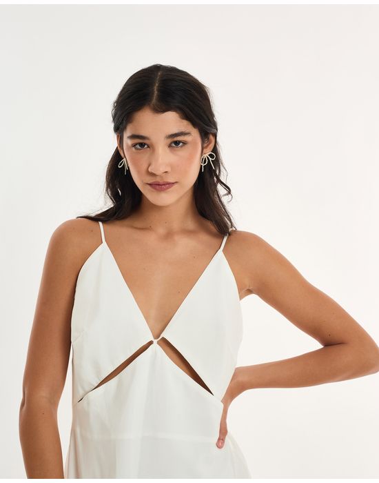 Vestido enviesado alt off-white