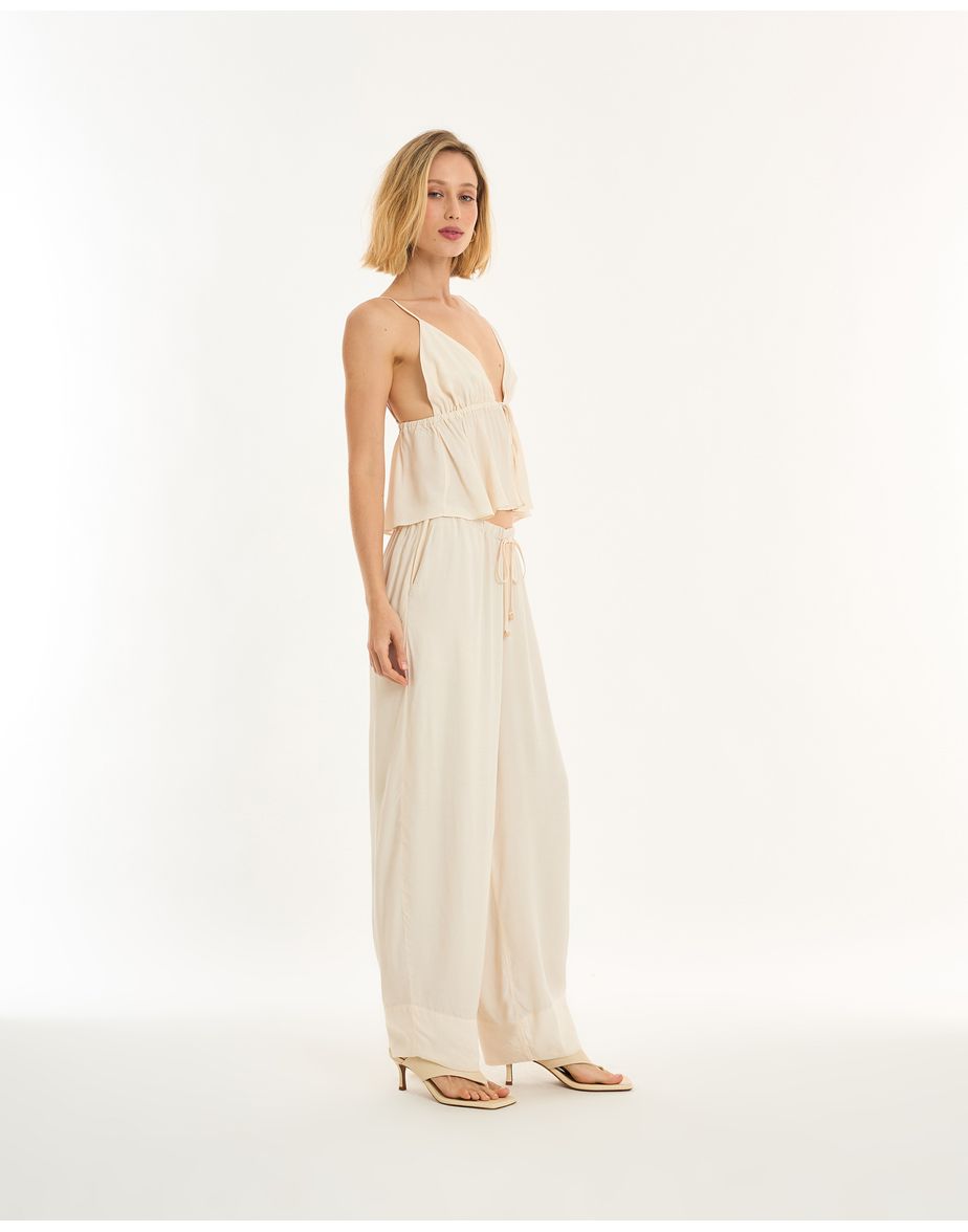 Calça solta alt bege