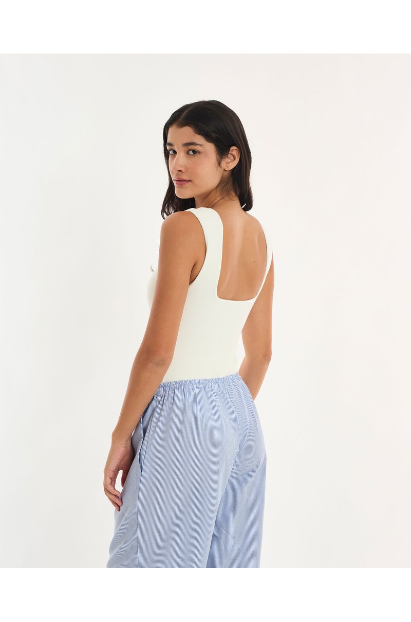 Body decote alt off-white