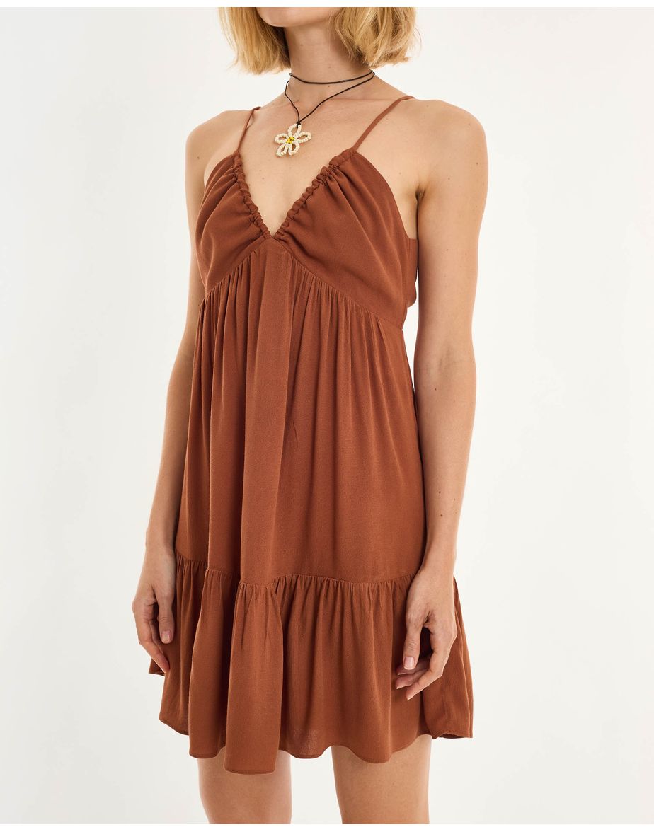 Vestido paisley alt marrom