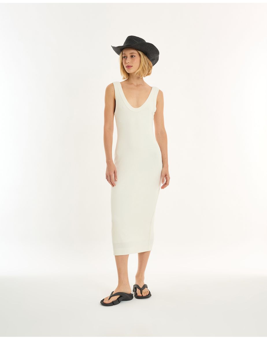 Vestido regata alt off-white