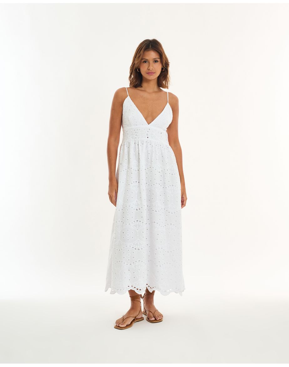 Vestido laise alt branco