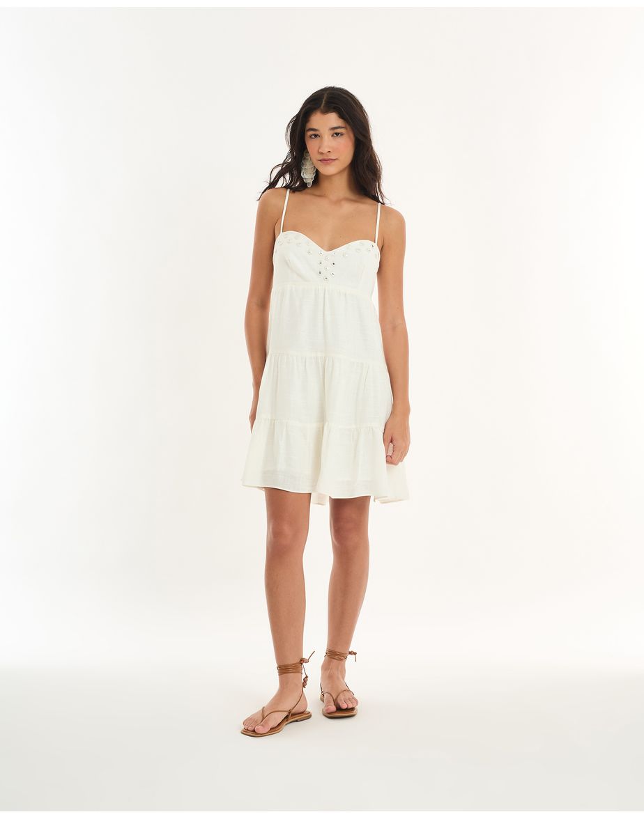 Vestido marias bordado alt off-white