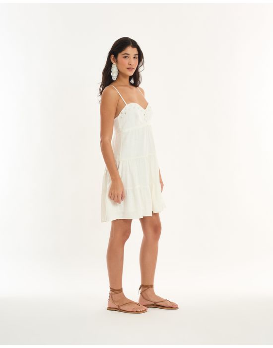 Vestido marias bordado alt off-white