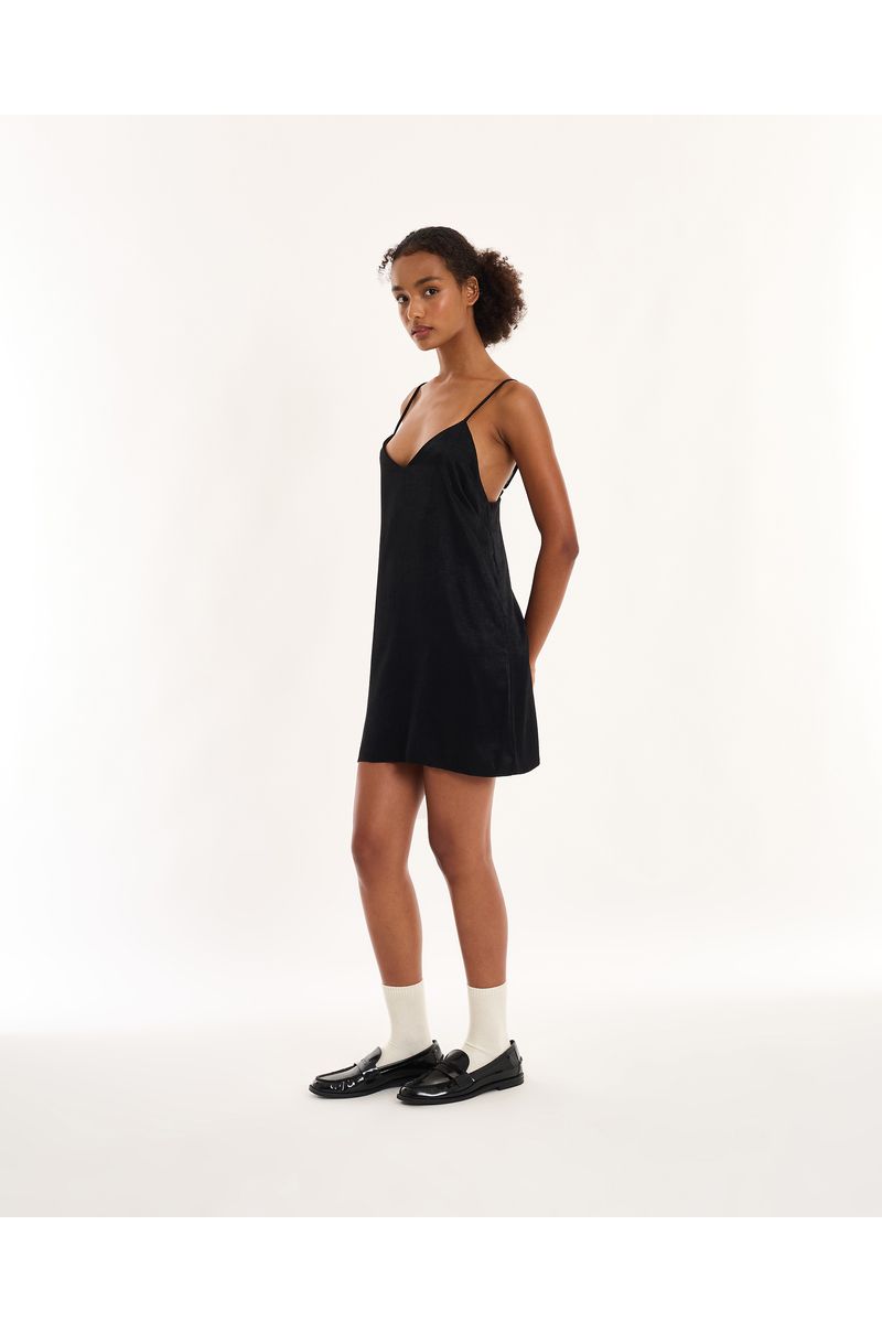 Vestido decote geek preto