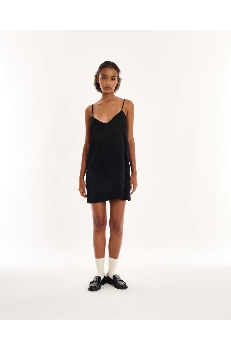 Vestido decote geek preto