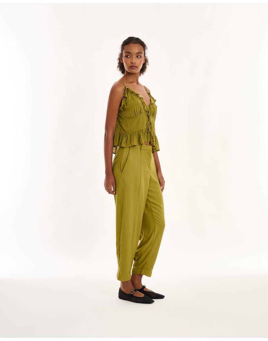 Calça cenoura geek verde