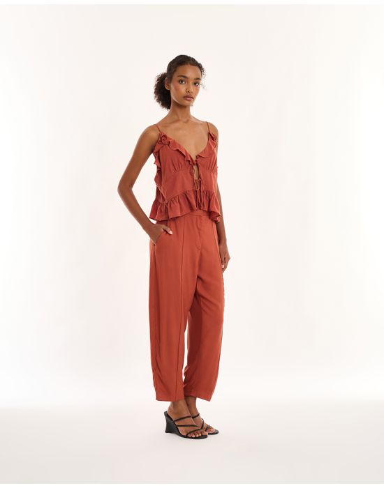 Calça cenoura geek marrom