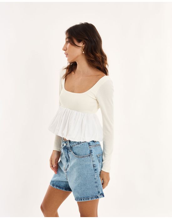 Blusa balone geek branco