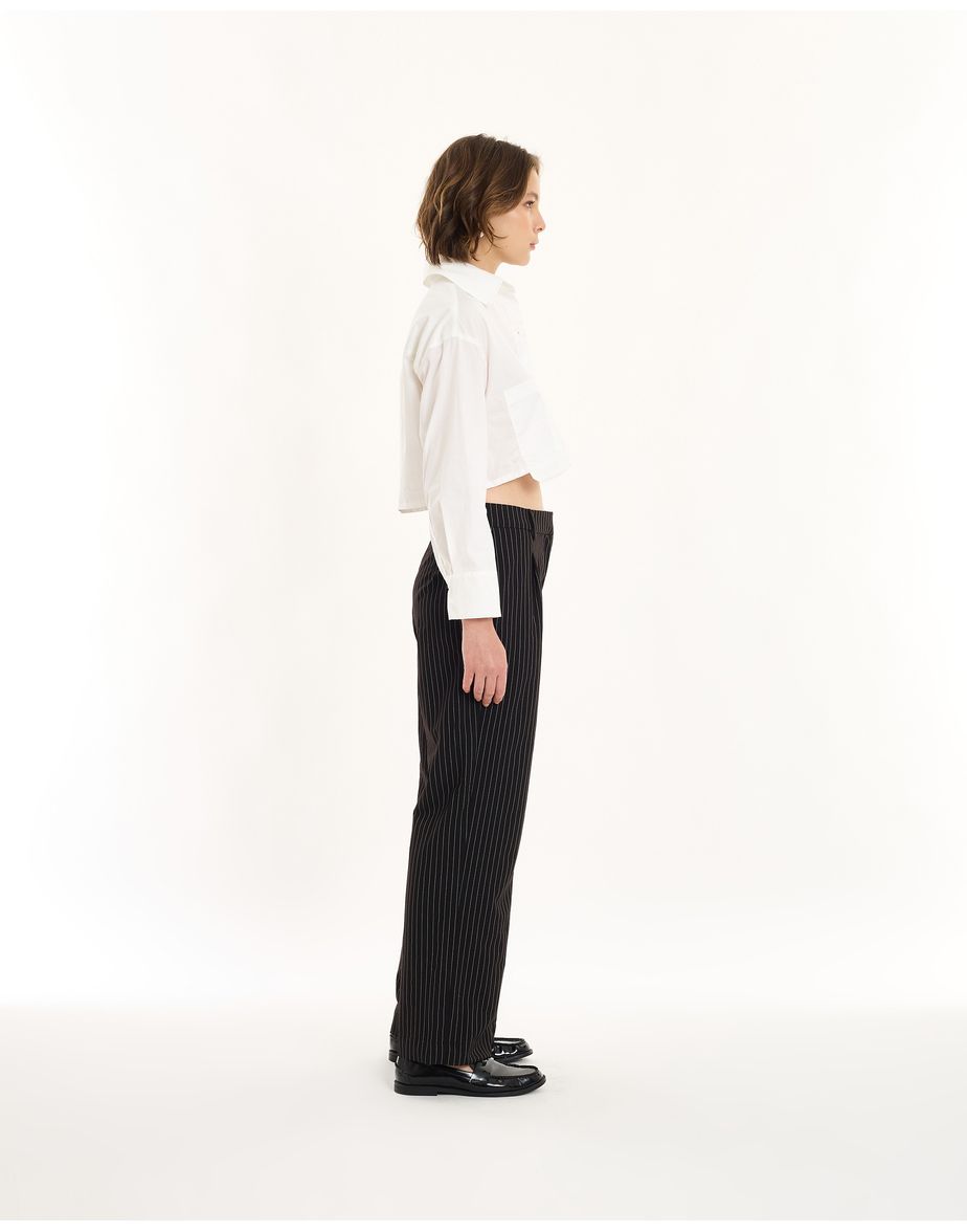 Calça risca in preto